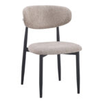 Folegio chair, grey-colored with black legs 50x57x79.5cm