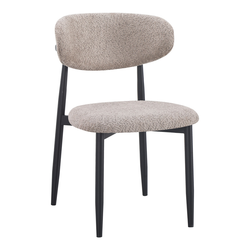 Folegio chair, grey-colored with black legs 50x57x79.5cm Folegio chair, grey-colored with black legs 50x57x79.5cm - Image 1