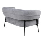 Sofa Luvina 2seater grey  fabric with black metal leg 145x71x73cm - Image 3
