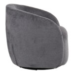 Armchair Barrelo swivel anthracite fabric 77x72x69cm - Слика 4