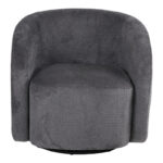 Armchair Barrelo swivel anthracite fabric 77x72x69cm - Слика 5