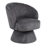 Cioura swivel armchair anthracite fabric 70x68x75cm - Слика 2