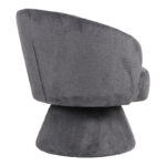 Cioura swivel armchair anthracite fabric 70x68x75cm - Слика 3