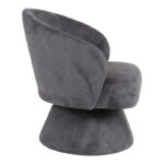 Cioura swivel armchair anthracite fabric 70x68x75cm - Слика 4