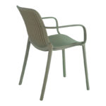 Teragi stackable armchair pp with UV protection olive green 59x57x82cm - Слика 2