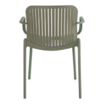 Teragi stackable armchair pp with UV protection olive green 59x57x82cm - Слика 5