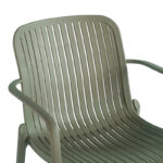 Teragi stackable armchair pp with UV protection olive green 59x57x82cm - Слика 6