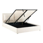 Double bed Dorma with storage space ecru fabric 160x200cm - Слика 2
