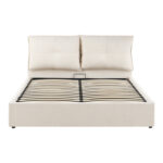 Double bed Dorma with storage space ecru fabric 160x200cm - Слика 5