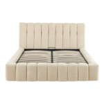 Double bed Vilou with storage space ecru fabric 160x200cm - Слика 5