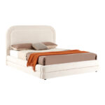 Double bed Arlia beige fabric 160x200cm - Слика 2