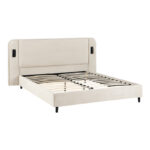 Double bed Fomo grey beige fabric 160x200cm - Слика 3