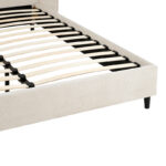 Double bed Fomo grey beige fabric 160x200cm - Слика 6
