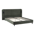 Double bed Fomo cypress green fabric 160x200cm - Image 3