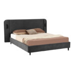 Double bed Fomo anthracite fabric 160x200cm - Image 2
