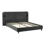 Double bed Fomo anthracite fabric 160x200cm - Image 3