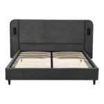 Double bed Fomo anthracite fabric 160x200cm - Image 4