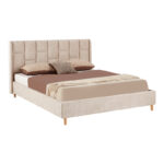 Double bed Sensa grey beige fabric 160x200cm - Слика 2