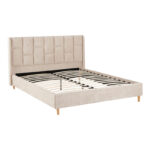 Double bed Sensa grey beige fabric 160x200cm - Слика 3