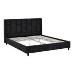 Double bed Sensa black fabric 160x200cm - Image 3