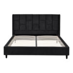Double bed Sensa black fabric 160x200cm - Image 4