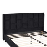 Double bed Sensa black fabric 160x200cm - Image 5