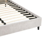 Double bed Sensa light grey fabric 160x200cm - Image 6