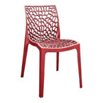 Chair Hush stackable burgundy red PP 41x53x80.5cm