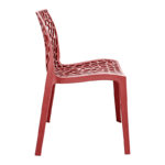 Chair Hush stackable burgundy red PP 41x53x80.5cm - Image 3