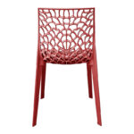 Chair Hush stackable burgundy red PP 41x53x80.5cm - Image 5