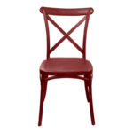 Chair Crossie stackable burgundy red PP 41x46x84εκ - Слика 4