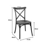 Chair Crossie stackable burgundy red PP 41x46x84εκ - Слика 5
