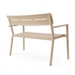 Two-seater bench Cadrin cappuccino PP 117x60x83cm - Image 2