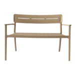 Two-seater bench Cadrin cappuccino PP 117x60x83cm - Image 4