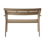 Two-seater bench Cadrin cappuccino PP 117x60x83cm - Image 5