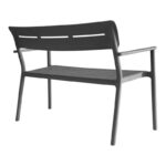 Two-seater bench Cadrin anthracite PP 117x60x83cm - Слика 2