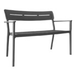 Two-seater bench Cadrin anthracite PP 117x60x83cm