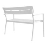Two-seater bench Cadrin white PP 117x60x83cm - Слика 2