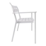 Two-seater bench Cadrin white PP 117x60x83cm - Слика 3