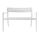 Two-seater bench Cadrin white PP 117x60x83cm - Слика 4
