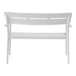 Two-seater bench Cadrin white PP 117x60x83cm - Слика 5