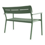 Two-seater bench Cadrin dark green PP 117x60x83cm - Image 2