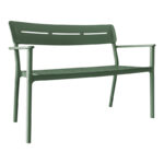 Two-seater bench Cadrin dark green PP 117x60x83cm