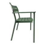 Two-seater bench Cadrin dark green PP 117x60x83cm - Image 3