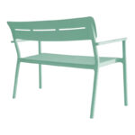 Two-seater bench Cadrin mint PP 117x60x83cm - Image 2