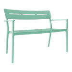 Two-seater bench Cadrin mint PP 117x60x83cm
