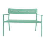 Two-seater bench Cadrin mint PP 117x60x83cm - Image 4