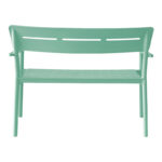 Two-seater bench Cadrin mint PP 117x60x83cm - Image 5