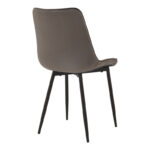 Chair Berne dark grey velvet with black metal leg 53x57x87cm - Image 2