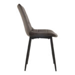 Chair Berne dark grey velvet with black metal leg 53x57x87cm - Image 3